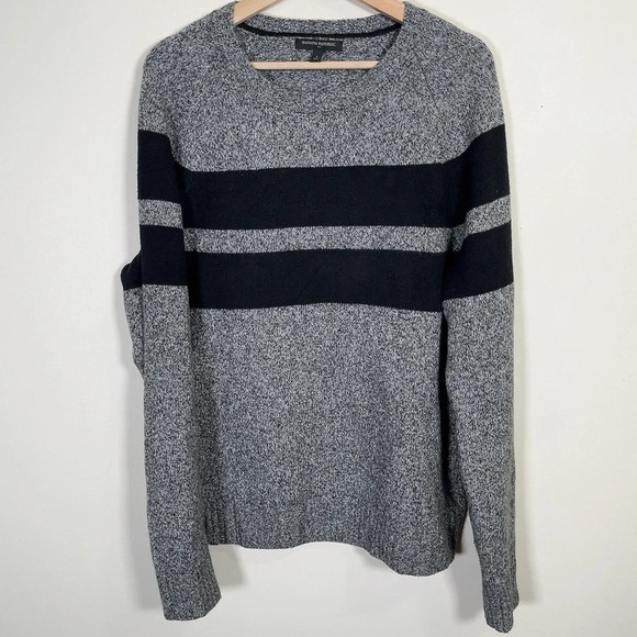Banana Republic Two Black Stripped Grey Sweater - Picture 2 of 14